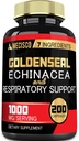 Goldenseal Root Capsule Organic med Echinacea, Mullein Leaf, Plantain og mer - 7 Premium Herbal støtter immunsystem, Digestive helse, glatt pustende og kroppens ledelse - 200 Kapsler
