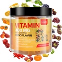 Vitamin B2 Gummies, vitamin B2 Riboflavin Gummies 400mg, Migrain Relief & hodepine Relief Riboflavin Vitamin B2 Gummies, Soja & Glutenfri, 90 vitamin Gummies for barn og voksne