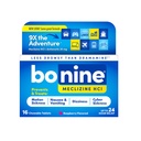 Bonine Ikke-Drowsy for bevegelsessykhet lindring, sjøsykhet, bilsykhet, tristhet, og besyktede - Meclizine HCI 25mg, Reise-Sized - 16ct bringebær Chewable tabletter (Packing May Vary)