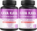 Kava Kapsler med Kava, Ginkgo, Ashwagandha og mer - 120 Kapsler i 4 måneders forsyning (pakke på 2)