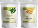 Neem Leaf pulver og Ambehaldi gurkepulver 16 Oz pakke med 2 Combo