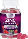 Sink Supplements 50mg Gummier - Maks styrke Hud Helse og immunstøtte Gummy, Vegan, Ikke-GMO & Glutenfri - Beste Sink Supplement Antioksidant & Bein Helse Chewable Tasty Berry Flavor - 60 Gummies