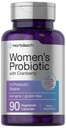 Horbäach Probiotic for kvinner med tranebær | 90 vegetariske kapsler | Kosttilskudd med 14 probiotiske strimler | Ikke-GMO, Glutenfri Supplement