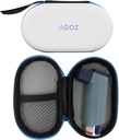 AGOZ Astma Inhaler Medicine Reisepose Veske for barn og voksne - Beskyttende medisinske Pouch Holder Deksel med Zipper Closing og Wrist Strap (hvite)