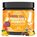 Llama Naturals Kids Probiotic with Prebiotic Fiber, Vegan, organiske prebiotika og probiotika Gummies for Gut Helse støtte, Toddler ekte frukt Gummy Vitaminer, Ingen lagt til sukker Cane, Peach Mango, 60 Ct