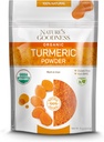 Naturens godhet organisk gurkemeie pulver | ren jord curcuma rot krydder | rå vegansk gurkemeie curcumin sesongering rik på vitaminer og naturlige antioksidanter | Ikke-GMO Glutenfri 8 oz
