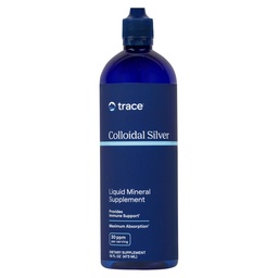 Trace Minerals Colloidal Silver - ren kolloidal sølv Supplement for immunstøtte - naturlige mineraldråper - høy potens formel - Glutenfri - Vegan - 16 fl oz (48 serveringer)