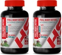 Cleanse og Detox menn - Full Body Detox og Cleanse Complex 920 MG - Melk Thistle Herbal Supplement - 2 flasker 200 kapsler