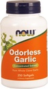 Nå Mat Odorless hvitløk Original 2500mg, 250 Gels
