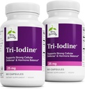 Terry Naturally Tri-Iodine - Kosttilskudd for bryst og prostata helse støtte - Sunn Thyroid funksjon Supplement Aid - 25 mg, 60 kapsler, 2 pakke