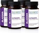 Ultranol Total Blader Support - Naturlig Cranberry Supplement for urinhelse, Overaktiv Blader Control, Inkontinens - Reduserer leaks og urency - 4 flasker - 120 kapsler
