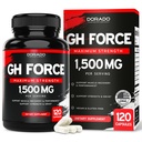 HGH Kosttilskudd for menn og kvinner (120 tall) 1500mg støtte muskelvekst og sunn nivå av menneskelig veksthormon - fremme sunn muskel og gjenoppretting for menn post trening supplement - USA laget