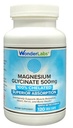 Wonder Laboratories Magnesium Glucinate 500 mg, 100% Chelated for superior absorpsjon, ikke-GMO, Ingen Gluten Dairy & Soja, støtter muskel, ledd og hjerte helse (120)