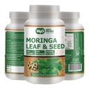 Moringa Oleifera Leaf og Seed Powder (80:20) Forhold 300 piller (tabeller), 150 serveringer, 1000 mg. Ubelagt Malunggay Herbal Supplement, Ingen kjemisk belegg, Grønn Supermat. Pakke med 1.