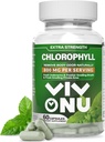 Klorofyll Capsules 800 mg - Naturlig klorofyll Capsules for kvinner og menn - trygt og kvalitet klorofyll Supplement for energi, immunitet, Hudstøtte + intern deodorant (60 kapsler/1 flaske)