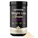 Naturade vekttap Skakemåltid Erstatning, 18 serveringer - 25g Plantebasert protein, CLA, Fiber & 18 Vitaminer og mineraler designet til curb cravings og Boost Daily Nutrition - Vanilla Creme