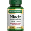 Naturens Bounty Niacin 500mg Flush gratis, Cellular Energy Support, støtter nervesystemets helse, 120 kapsler