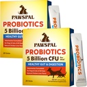 Probiotika for hunder og katter, 5 milliarder CFU, Veterinærformulert, Digestive & Immune Helse, Gut Flora Balance, Alle naturlige probiotiske pulver, Kylling Lever Flavor, 40 Sticks