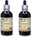 Vitex (Vitex Agnus-Castus) Tinktur, organisk tørkede bær flytende ekstrakt (Brand Navn: HerbalTerra, stolt laget i USA) 2x4 fl.oz (2x120 ml)