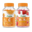 Livbar vitamin C 750mg + vitamin D3 + vitamin K2, Gummier Bundle - Great Tasting, vitamin Supplement, Glutenfri, GMO Gratis, Chewable Gummy