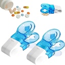 Bærbar Pill Taker Husholdning Gadgets, 2024 New Portable Piller Taker, Ingen kontakt lett å ta ut bærbar tablett Dispenser, Pill Cutter Splitter for eldre, funksjonshemmede, artritt Etc. (2)