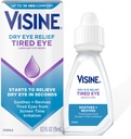 Visine tørr øye lindring trøtt øye lubricant øyedråper, moisturizing & beroligende sterile dråper for irritert, tørr og trøtt øyne på grunn av skjermtid irritasjon, polyetylenglykol, 0,5 fl oz