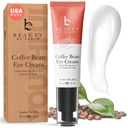 Beauty by Earth Koffein Øyekrem for Puffiness & Bags Under Øynene - USA laget med naturlige og organiske ingredienser, under øyekrem for mørke sirkler med Glycerin & Vitamin E, Brightens & Forfriskninger