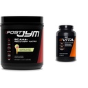 JYM Active Matrix Post-Workout med BCAA, Glutamin og mer Rainbow Sherbert Flavor + Vita JYM Atlete Multivitamin med over 25 viktige ingredienser 60 tabletter