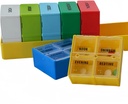 Store ukentlige piller tilfelle, 7-dagers pille tilfelle sammenligninger, pilleorganisator 4 ganger daglig, 4-A-dag pille beholder, sikre sammenligninger, 7,8 x 2,3 x 2,3 i, gul