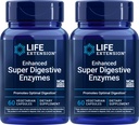 Forbedret super digestive enzymer, 60 vegetariske kapsler (pakke med 2)