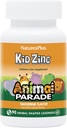 NaturesPlus Animal Parade KidZinc, Tangerine Flavor - 90 Animal-Shaped Lozenges, Pakke med 3 - Organisk Chelated Sink - Vegansk, Glutenfri - 270 Total Services