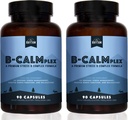 Naturlig Rhythm B-CALMplex, 2 pakke, unik B-vitamin blanding, B-kompleks støtter korrekt nervefunksjon og avslapping, 3 måneders forsyning, 90 Count-flasker