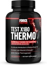 FORCE FACTOR Test X180 Thermo Testosteron Supplement og fettforbrenner for menn å akselerere metabolisme, redusere kroppsfett, bygge lean muskel, og øke termogenese, 120 kapsler