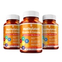 1 Body Vitamin B Complex 3 Pack - Biotilgjengelige B-vitaminer med 5-MTHF Folat, B1, B2, B5, B6, Metyl B12, Niacin & Biotin – Ikke-GMO, Vegan, laget i USA