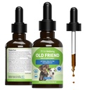 Kjæledyrs velvære gammel venn for eldre hunder - støtter immunsystem helse, felles mobilitet, sunn energinivå, Alfalfa, Reishi - Veterinærformulert Herbal Supplement 2 oz (59 ml)