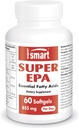 Supersmart - Super EPA 855mg per dag (høy styrke) - EPA Fish Oil Supplement - Naturlig Omega 3 Konsentrat - EicosaPentaensyre | Ikke-GMO & Glutenfri - 60 Softgels