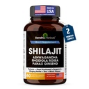SANDHUHERBALS Shilajit Kapsler for menn og kvinner | ren Himalayan blanding med Ashwagandha | høy styrke og energi Supplement | 2 måneders forsyning | for ekstra kraft og utholdenhet | Combo med sjø Moss