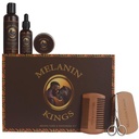 Melanin Kings Beard Grooming Kit for menn - Formler med gamle afrikanske naturlige ingredienser | Beard Vaske, olje, Balm, Børste, Comb, Trimming Scissors
