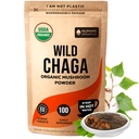 Organic Chaga Mushrooms pulver - fint pulver til å lage chaga te for immunforsvar og mer energi, er organisk chaga villvokst og sikkert høstet i Europa, sertifisert USDA økologiske, 100 porsjoner