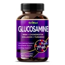 GriMed Glukosamin 12.000 mg - X12 Power med MSM, Chondroitin, kollagen, Turmeric for felles velvære, sterke bein, Cartilage Support - USA laget og testet