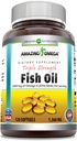 Amazing Omega Triple Strength Fish Oil (Omega-3, EPA / DHA) Supplement | 1360 Mg Per Serving | 120 Softgels | Ikke-GMO | Glutenfri | laget i USA
