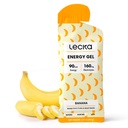 Lecka Energy Gel, 12 Gels for utholdenhetsøvelse, laget med ekte frukter og basilfrø, gir naturlig energi og elektrolyter (12 Gels, Banan)