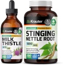 BIO KRAUTER Melk Thistle Tinktur 4 Fl. Oz. & Stinging Nettle 250 kapsler