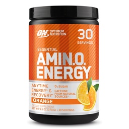 Optimal ernæring Amino energi - Pre Workout med grønn te, BCAA, Aminosyrer, ketovennlig, grønn kaffeekstrakt, energi pulver - Orange kjøligere, 30 serveringer (Packaging May Vary)