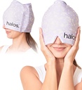 MyHalos® Migraine Relief Cap, 30% Tykkere, 2X Mer kjøling Gel, Oppholdskjøler for lengre, Form Fitting Ice Hat, Ice Pack Head Wrap Relief, Tension hodepine Relief Cap (Violet)