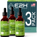 E2H Klorophyll flytende dråper - Naturlig energiforsterkning, immunsystemstøtte og intern deodorant - Peppermynteflavor - (3 flasker)