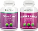 Rent Holistisk Olive Leaf Extract 750mg + Resveratrol Complex 1450mg - 300 Vegan Capsules - Laget i Norge