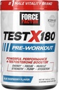 FORCE FACTOR Test X180 Pre-Workout pulver & energi Supplement, Øk fokus & utholdenhet, Bygg muskel og styrke, Nitric Oxid Supplement med Ashwagandaha & L-Citrullin, Blå bringebær, 30 Serveringer