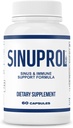 Mizzle SinuProl Nasal & Immune Support Supplement med Quercetin med Bromelain, Ideell alternativ for mennesker som rely på naturlige Sinus Decongestant, Sinus renser eller naturlig antihistain, 60 kapsler