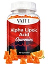 Alpha Lipoic Acid Gummies 1000mg, ALA Supplement for hjerne og nerve støtte, antioksidant, energi – ikke-GMO, Vegan, Glutenfri – 60 Chewables for vitalitet og komfort for menn og kvinner